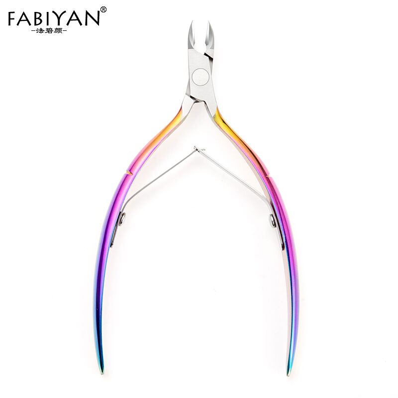 Nail Art Rainbow - ステンレス鋼キューティクルニッパークリッパー角質リムーバーシザーカッターレインボープライヤー金属ネイルアートマニキュアペディキュアツール