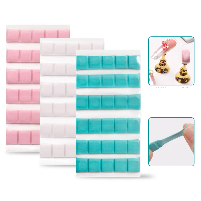 Nail Art Viral - 1 パックネイル接着剤粘土スティック爪のヒントホルダースタンドディスプレイマニキュア付け爪粘土ネイルアート練習ツール