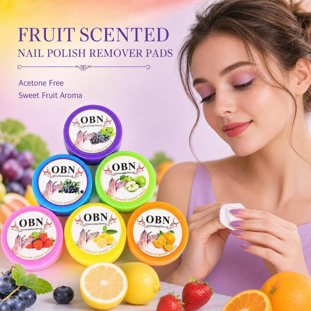 Nail Art Remover - フラワーフレーバーネイルアートポリッシュリムーバーパッド、吸収性まつげエクステグルークリーニングワイプ（自然乾燥水用）