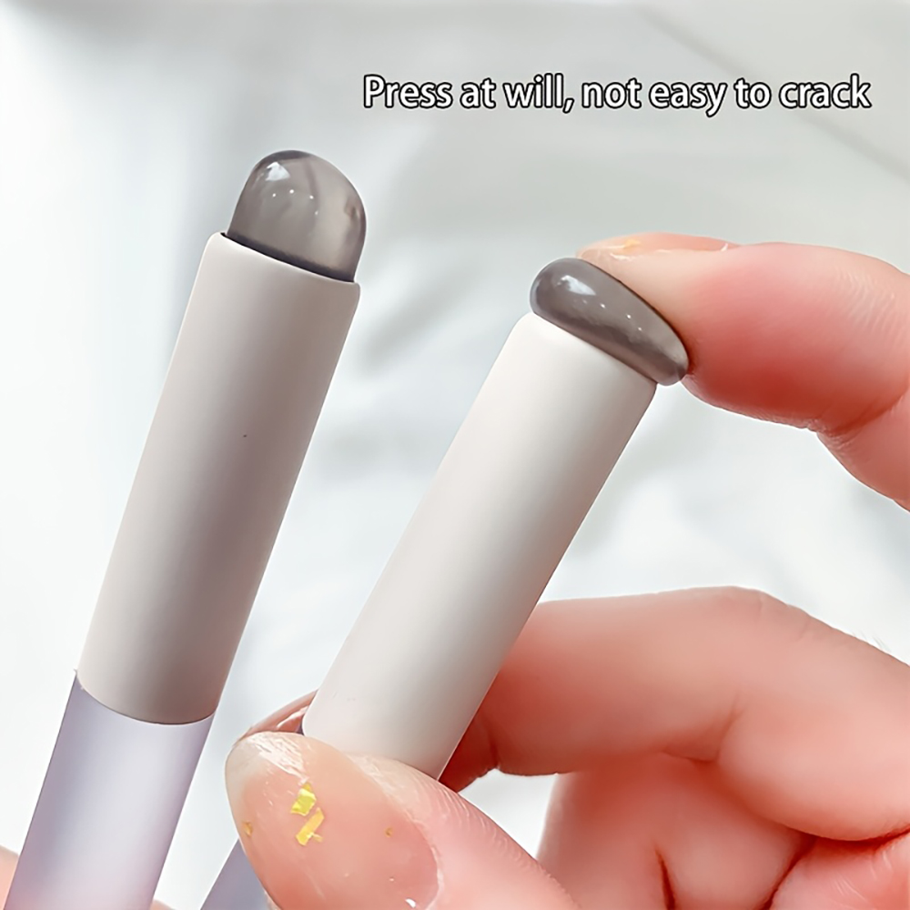 Nail Art Chrome - ネイルアートシリコンアプリケータースティック クロム顔料ダスト塗布用マニキュアツール 簡単塗布顔料シリコンネイルブラシ