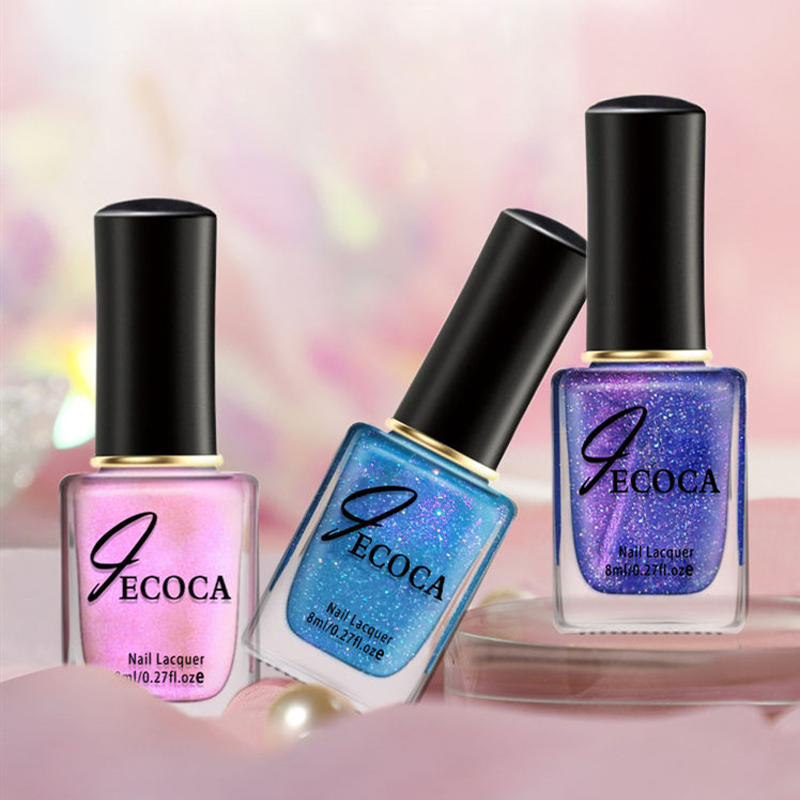 レーザーグリッターマニキュア,3 in 1,水ベース,8ml - Nail Art Rainbow のレビューと価格