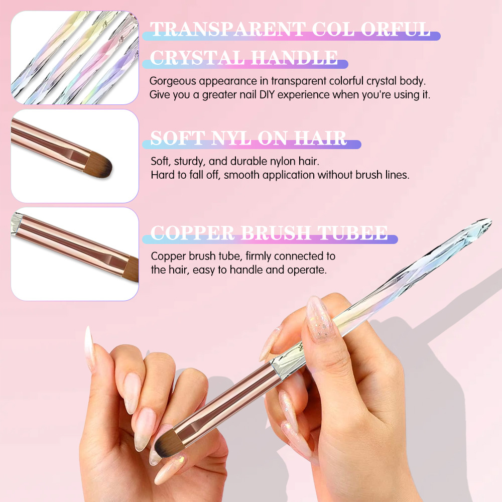 ネイルアートデザイン用ネイルブラシ、ネイルチップディスプレイ - Nail Art Viral のレビューと価格