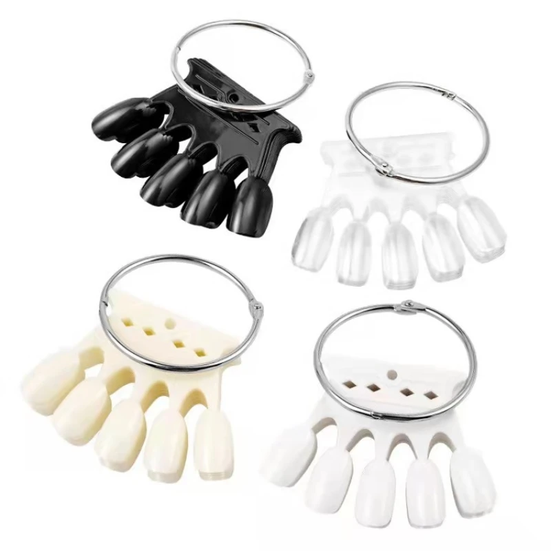 50個/パック クラウン型つけ爪 ネイルアートディスプレイ  - Nail Art Oval のレビューと価格