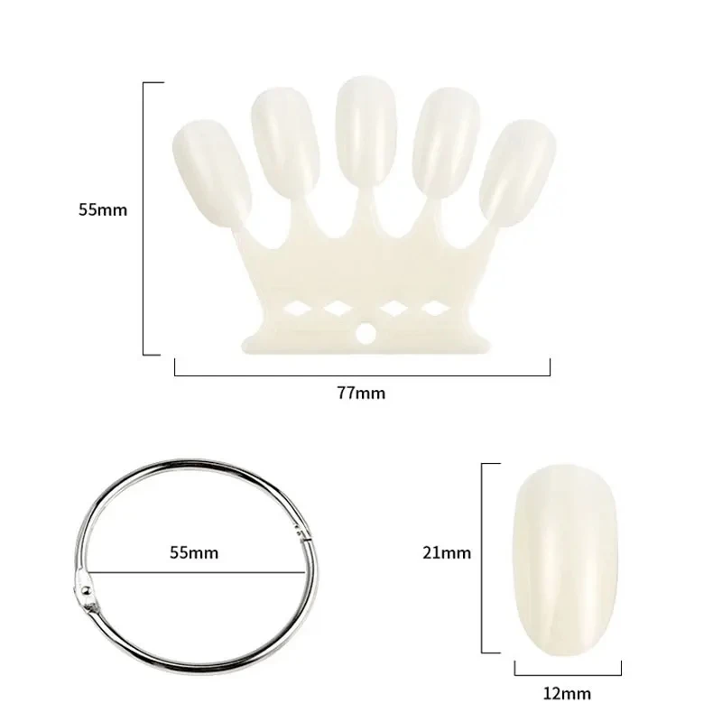 50個/パック クラウン型つけ爪 ネイルアートディスプレイ  - Nail Art Oval のレビューと価格