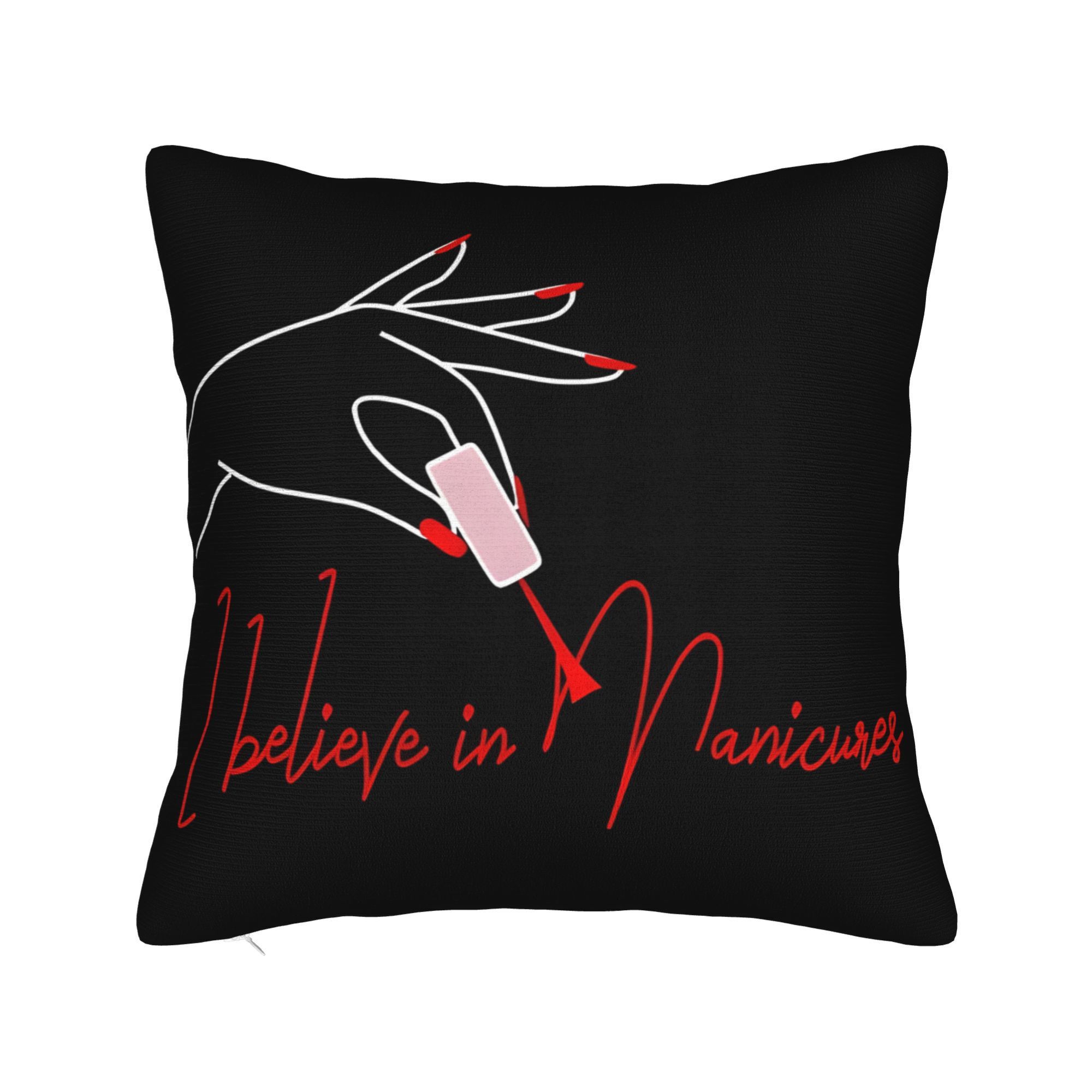 面白いマニキュアネイルアート枕カバー、「I Believe  - Nail Art Quotes Funny のレビューと価格