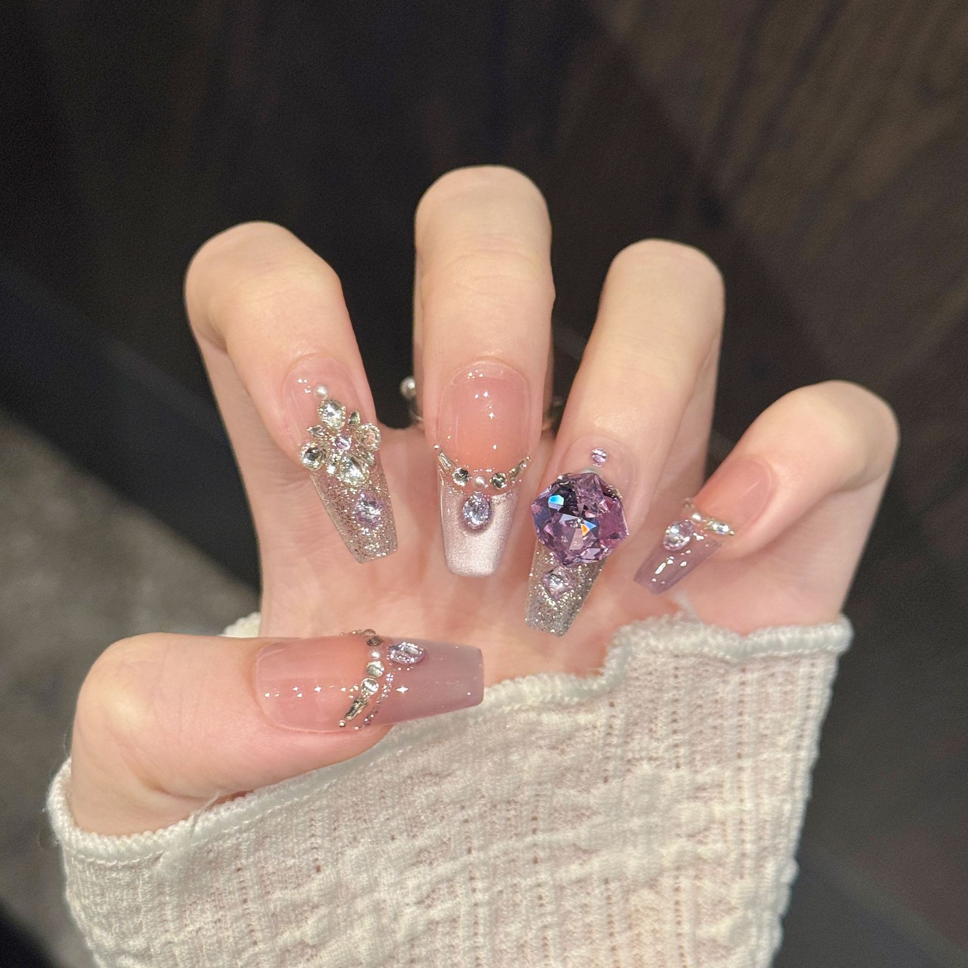 10個入り純手作業プレスコフィン/オーバルネイルアート、素敵 - Nail Art Oval のレビューと価格