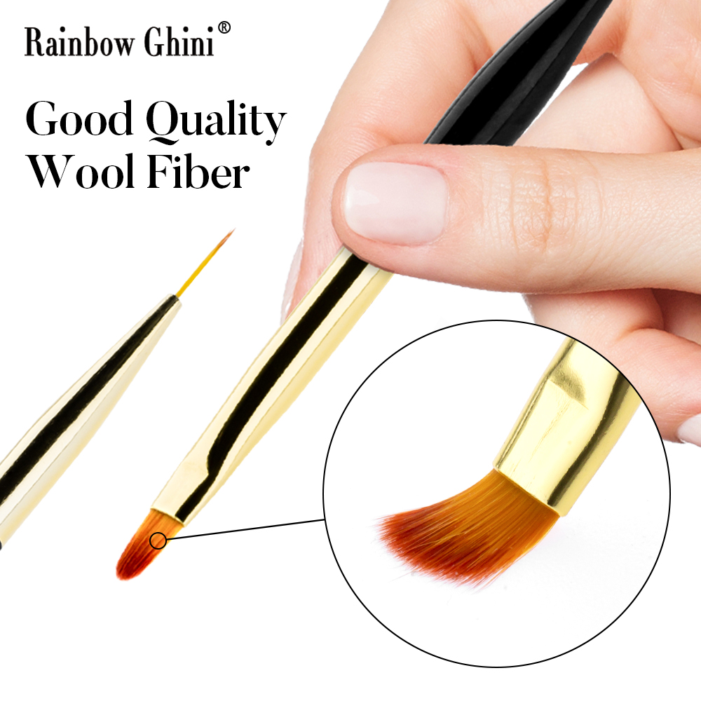 レインボーギニ 3本セット デュアルヘッドネイルアートブラシ - Nail Art Rainbow のレビューと価格