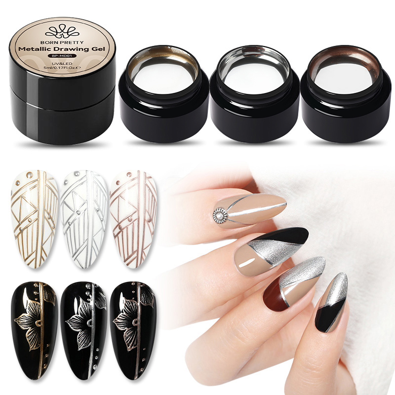 BORN PRETTY 5 ミリリットルスーパーシルバーメタ - Nail Art Chrome のレビューと価格