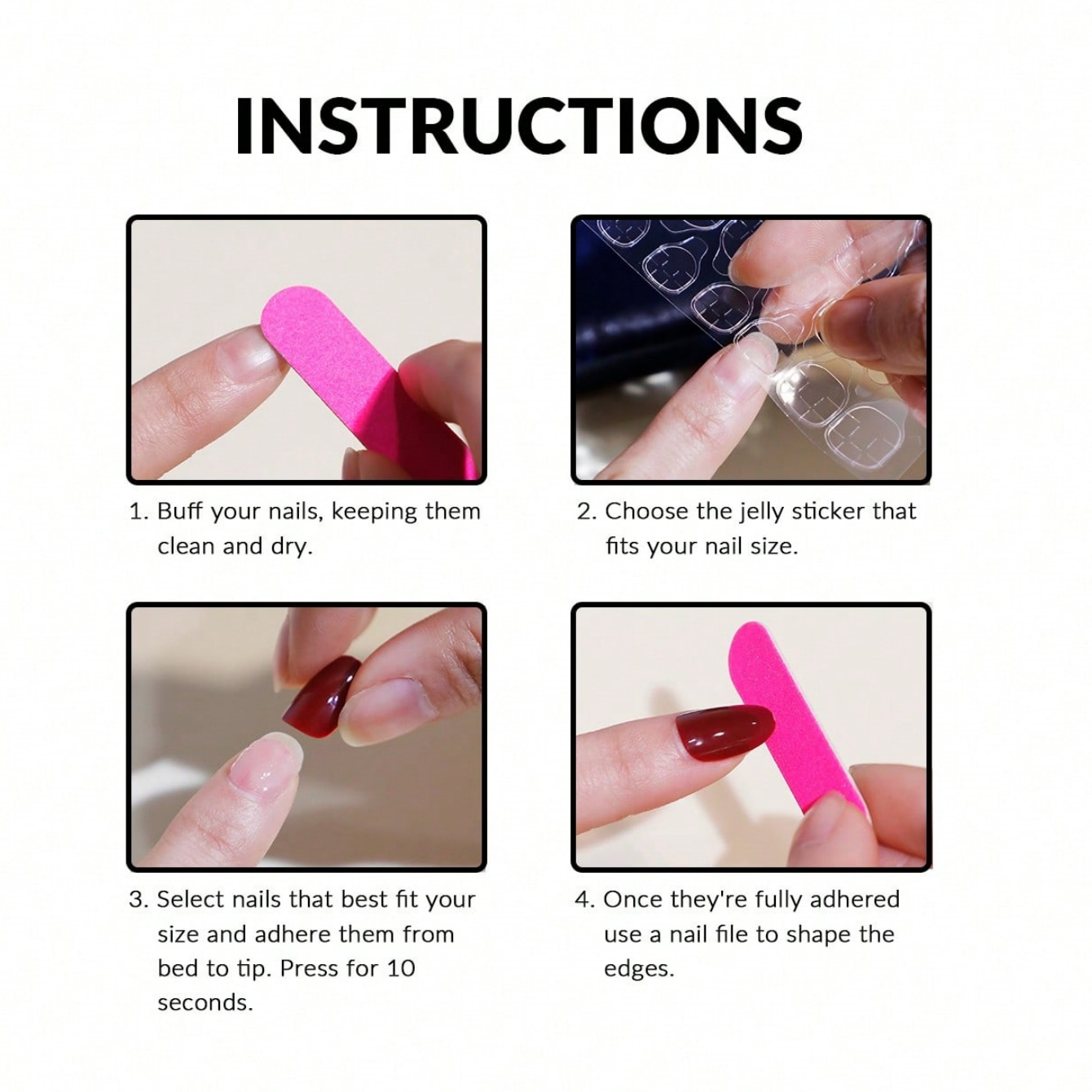 10個入りの手作りオーバル型ネイル、美しいつけ爪、新鮮で柔ら - Nail Art Oval のレビューと価格