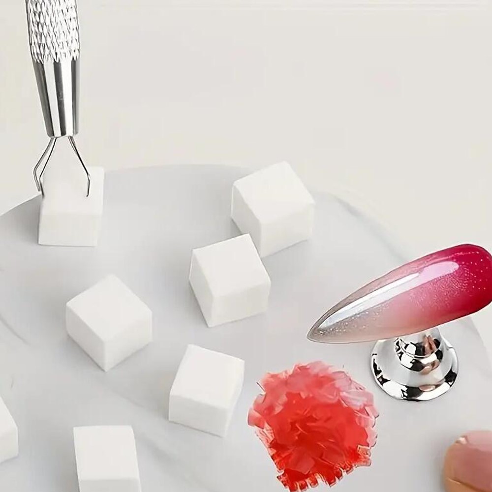 50/100個入り ホワイトミニネイルスポンジ グラビングペ - Nail Art Chrome のレビューと価格
