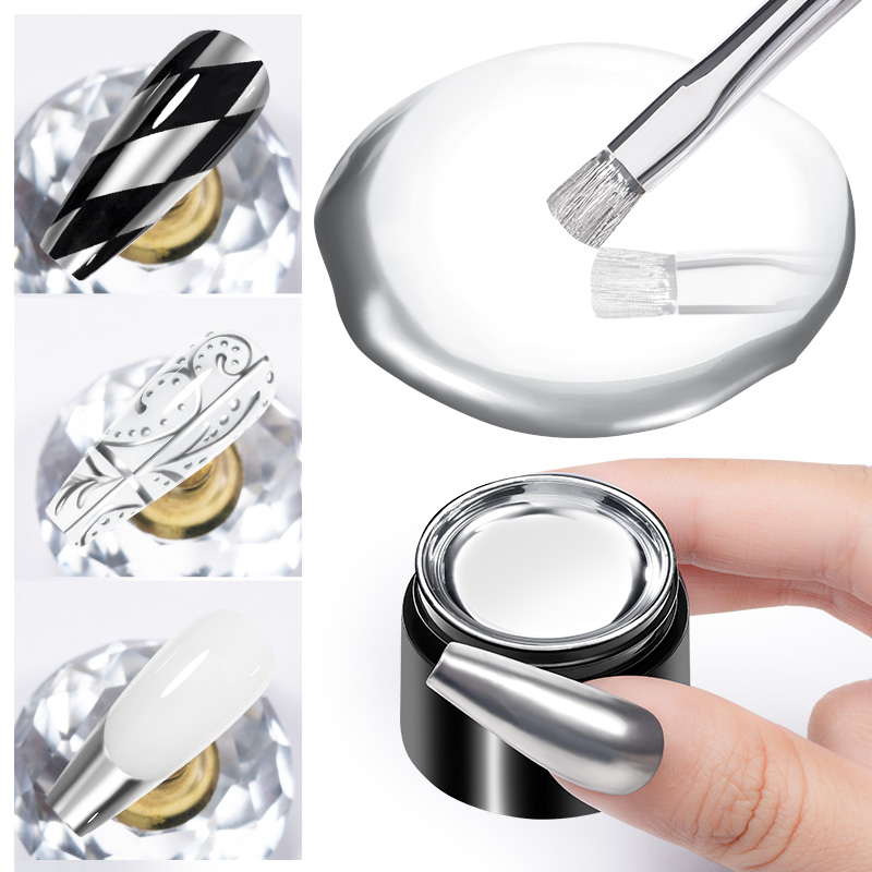 Mttssii 8 ミリリットルスーパーシルバーメタリックペ - Nail Art Chrome のレビューと価格