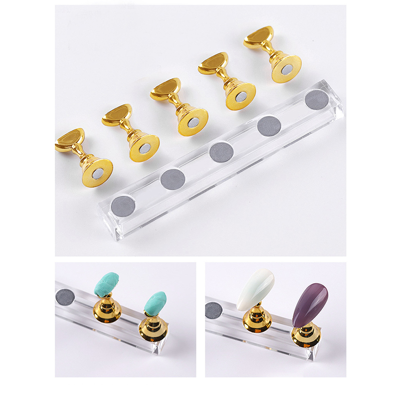 5/30 ピース/セット磁気ネイルホルダー偽ネイルチップ練習 - Nail Art Viral のレビューと価格