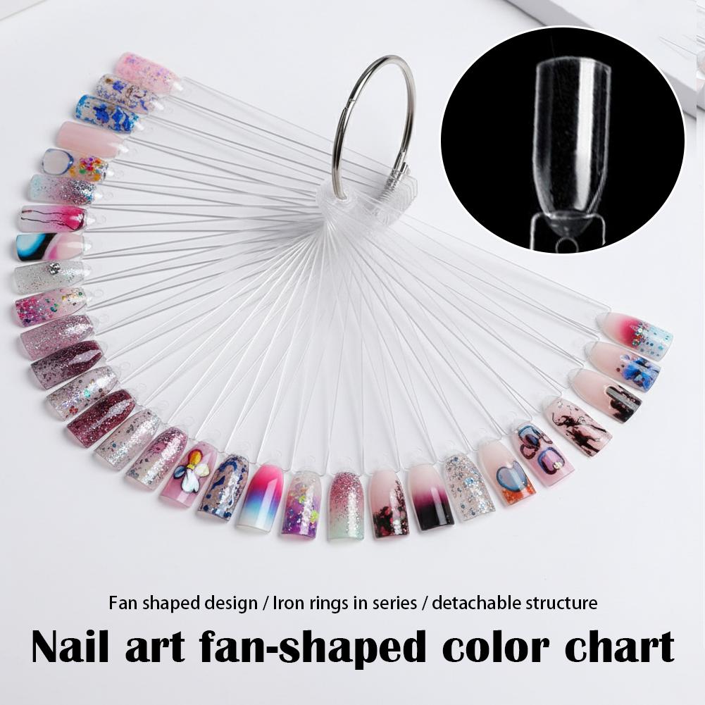 50種類のクリアネイルスウォッチカラーカードディスプレイチャ - Nail Art Viral のレビューと価格