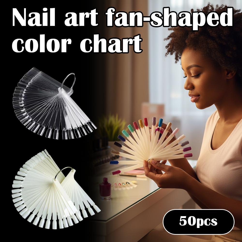 50種類のクリアネイルスウォッチカラーカードディスプレイチャ - Nail Art Viral のレビューと価格