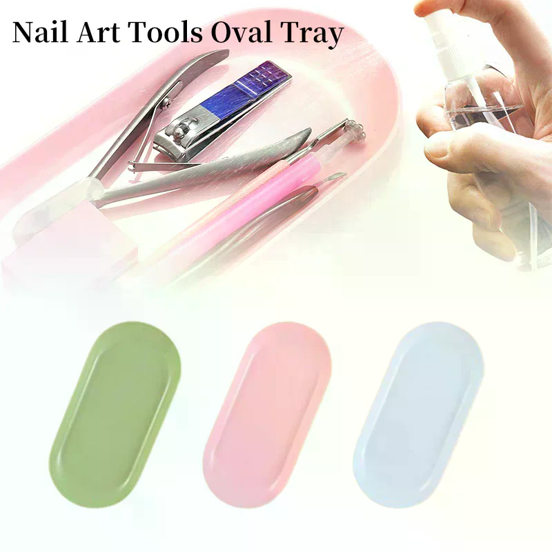 化粧品収納トレイ ネイルアート用品プレート ネイルアートトレ - Nail Art Oval のレビューと価格