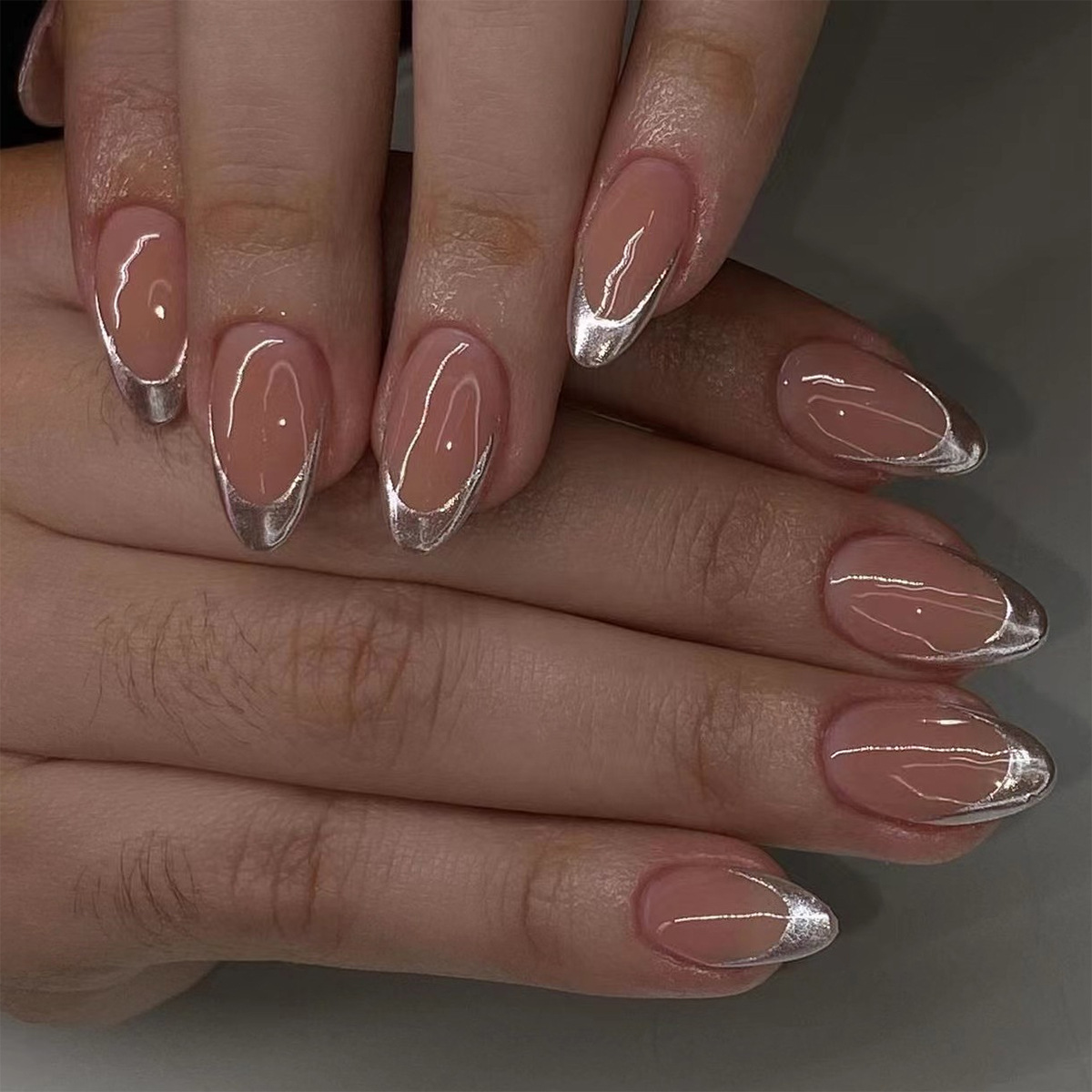 24枚入り シンプル グリーン フレンチ フェイクネイル 既 - Nail Art Oval のレビューと価格