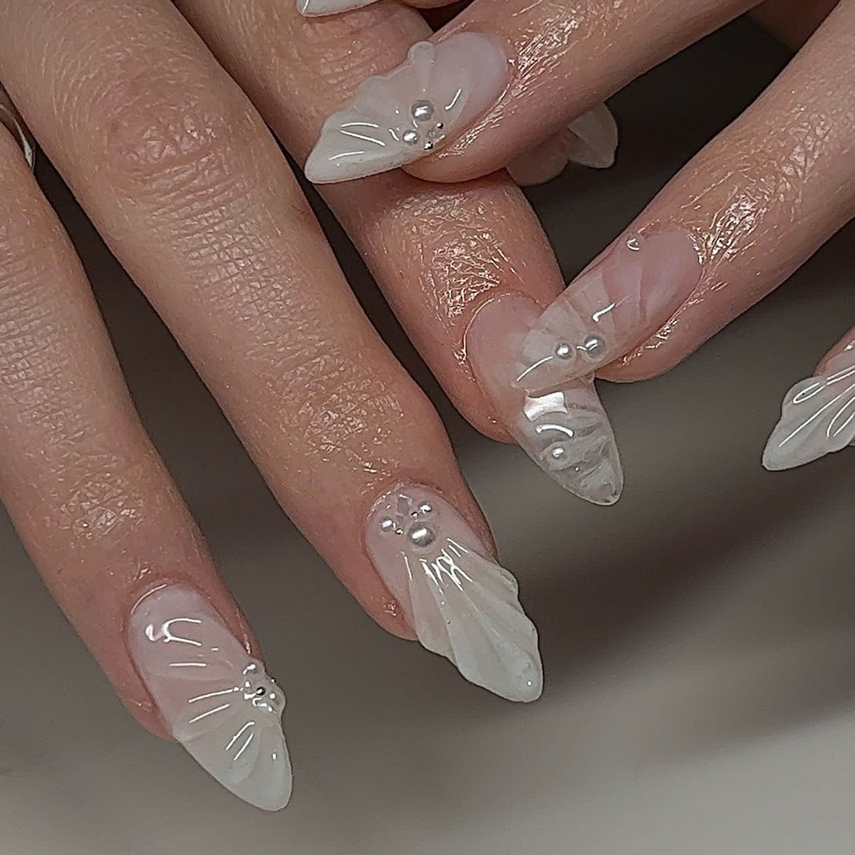 24枚入り シンプル グリーン フレンチ フェイクネイル 既 - Nail Art Oval のレビューと価格