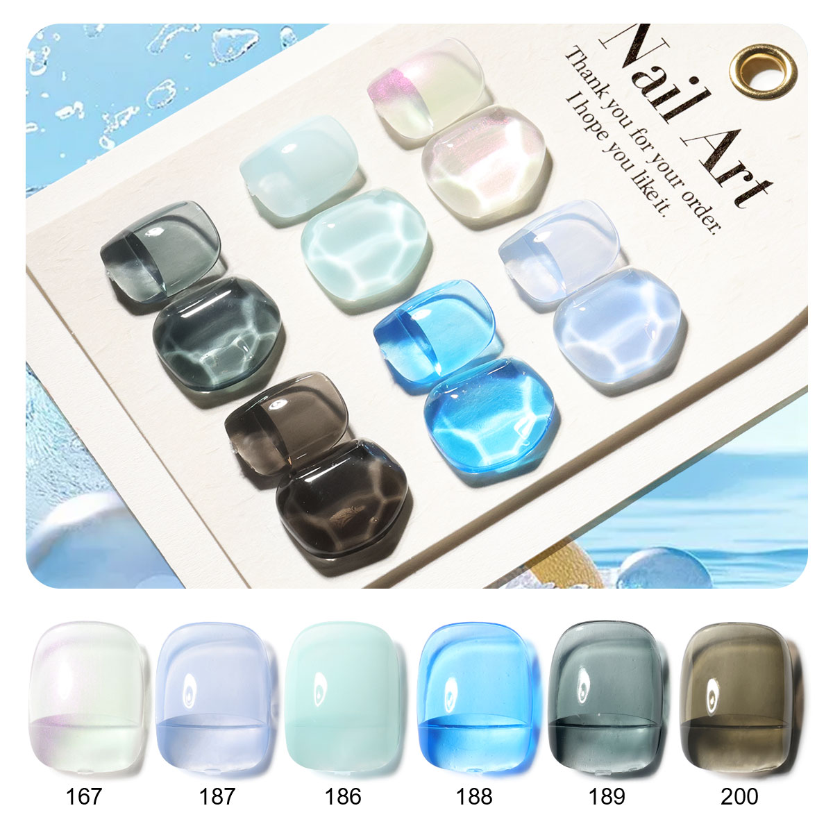 LIMEGIRL 6 ピース/セットジェルネイルポリッシュキ - Nail Art Full Color のレビューと価格