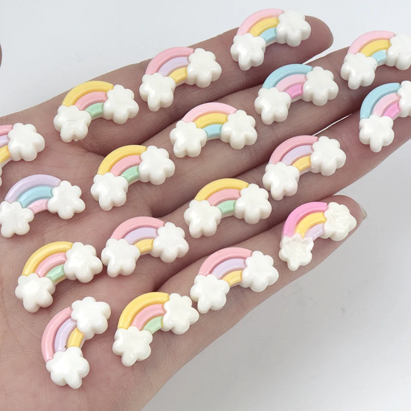 30 個/300 個ミニ樹脂レインボーフラットスクラップブッ - Nail Art Rainbow のレビューと価格