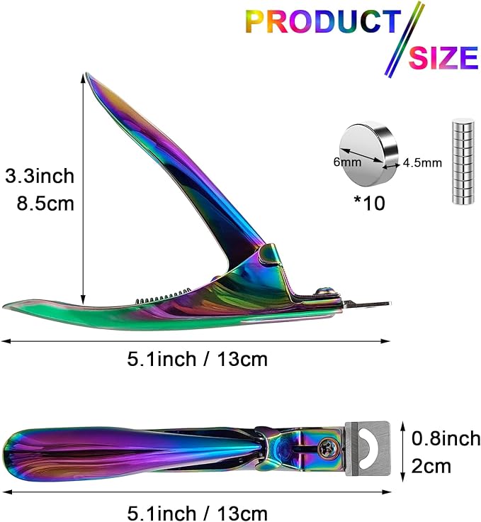 マグネットサイザーと長さ測定機能付きアクリルネイルカッター、 - Nail Art Rainbow のレビューと価格