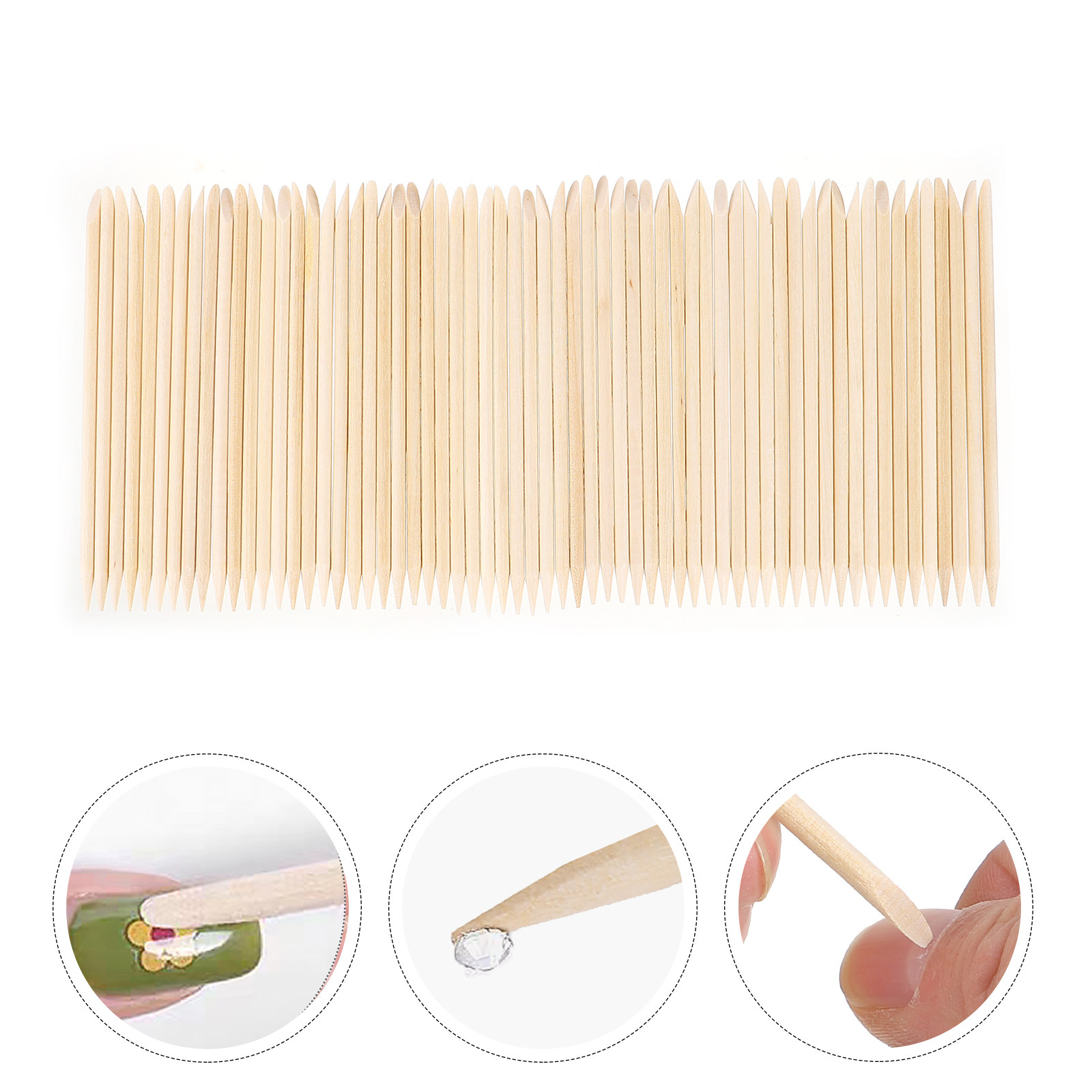 200本入りオレンジウッドキューティクルスティック、デュアル - Nail Art Remover のレビューと価格