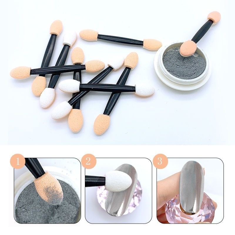 卸売 50/100個入り クロームブラシ スポンジ 使い捨て - Nail Art Chrome のレビューと価格