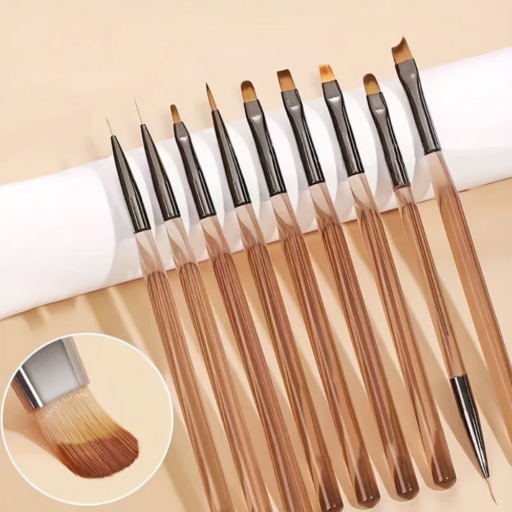 9本入りネイルブラシセット ネイルアートデザイン ネイルチッ - Nail Art Viral のレビューと価格