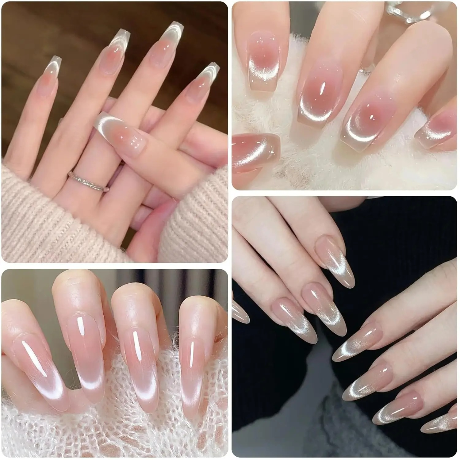 1/2個入り ダブルヘッド フレンチネイルアートマグネットセ - Nail Art Full Color のレビューと価格