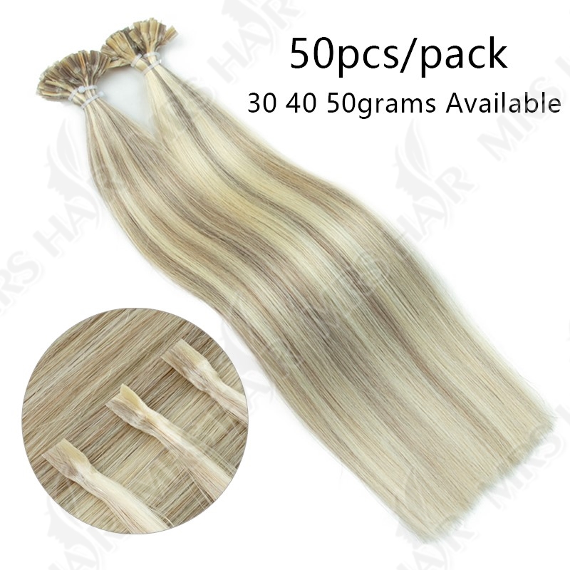 K チップヘアエクステンションケラチン人毛ホットフュージョン - Nail Art Ombre のレビューと価格