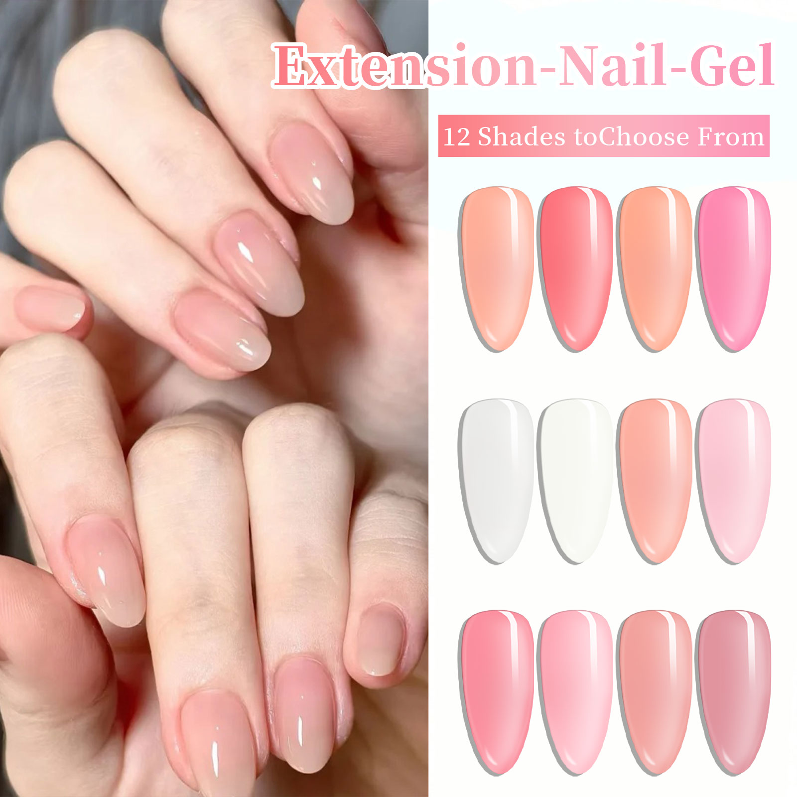オバンリー 12色ポリジェルネイルキット – 15ml ヌー - Polygel Nail Kit のレビューと価格