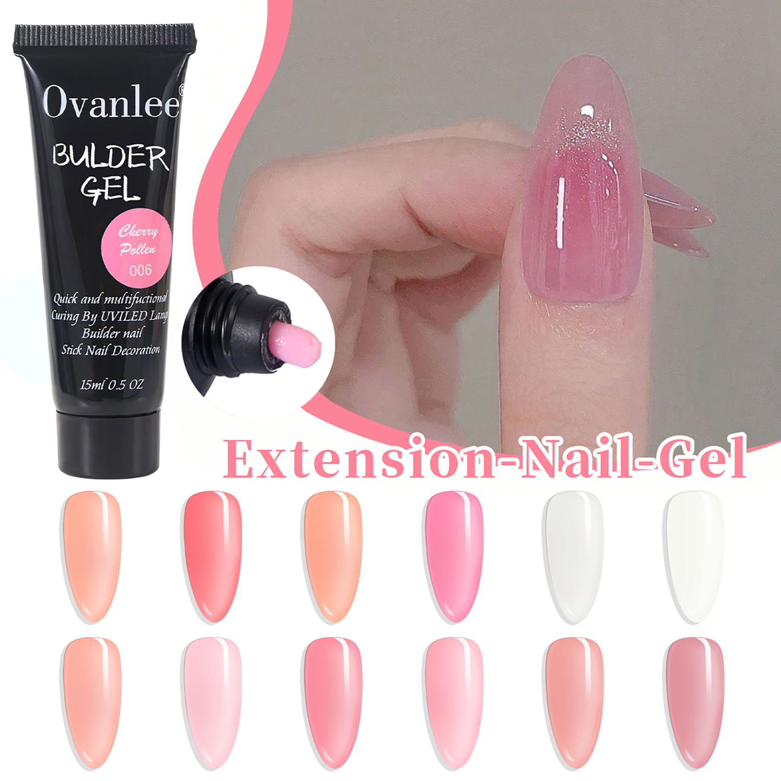 オバンリー 12色ポリジェルネイルキット – 15ml ヌー - Polygel Nail Kit のレビューと価格