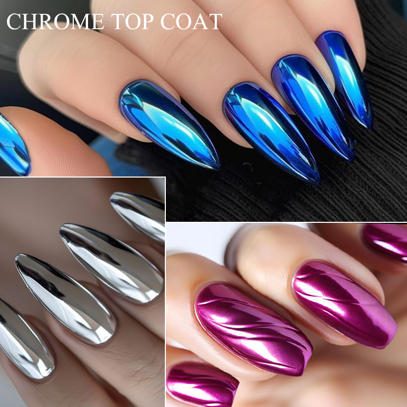 7MLクロームトップコート ミラーメタルグリッターパウダー  - Nail Art Chrome のレビューと価格