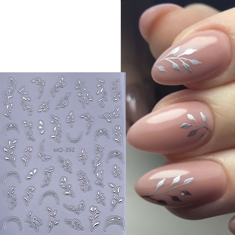    2 個の春夏の葉模様ネイルステッカー、DIY ネイル - Nail Art Rose Gold のレビューと価格