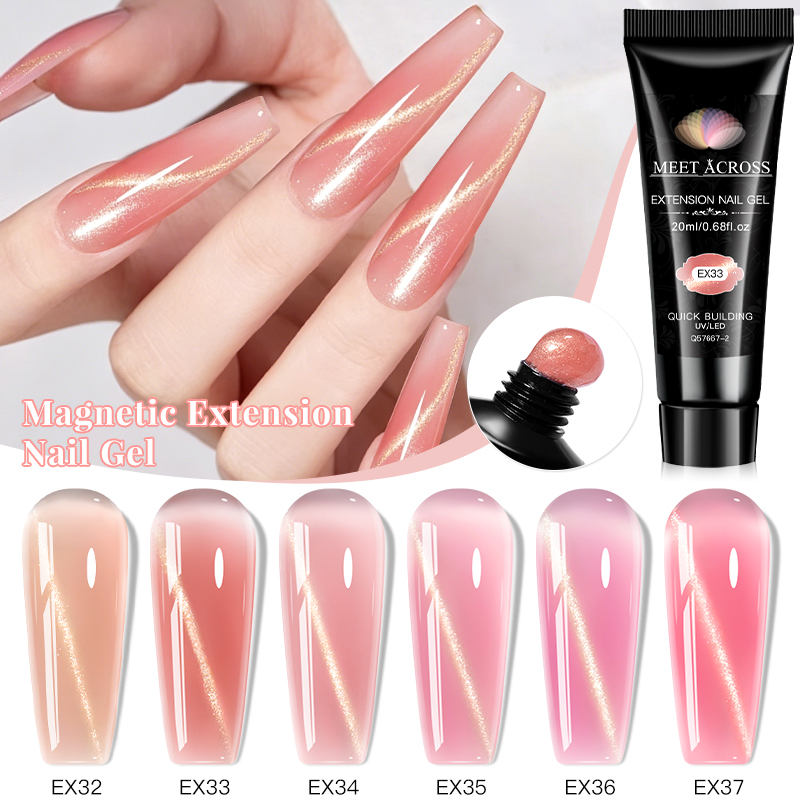 6個/セット 20ml キャッツアイ ポリネイルジェル エク - Polygel Nail Kit のレビューと価格
