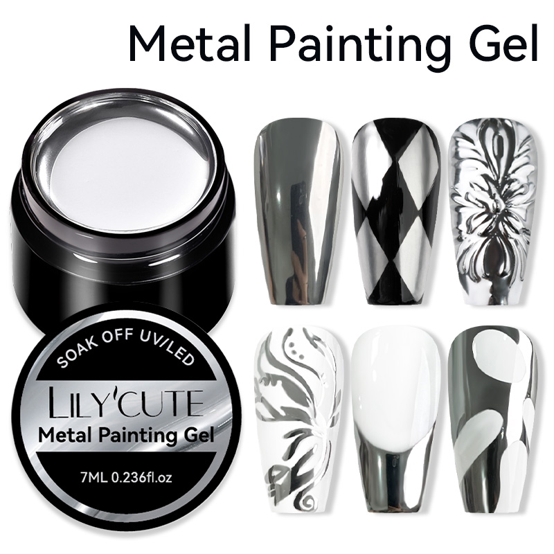 LILYCUTE 7 ミリリットルメタリック塗装ジェルクロー - Nail Art Chrome のレビューと価格